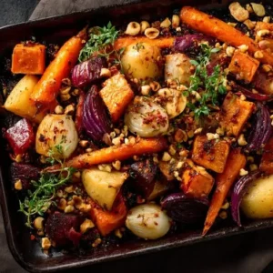 Légumes Rôtis au Miel, Moutarde et 4 Épices
