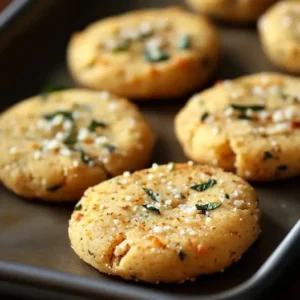 Biscuits Apéritifs : Pois Chiches, Parmesan et Basilic Croustillants