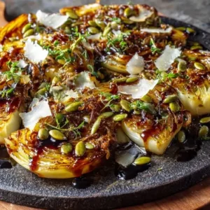 Fenouil Rôti au Balsamique, Parmesan et Graines de Courge