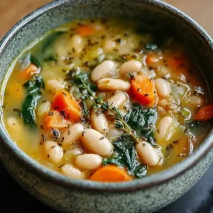 Soupe de Haricots Blancs à l'Ail et Thym