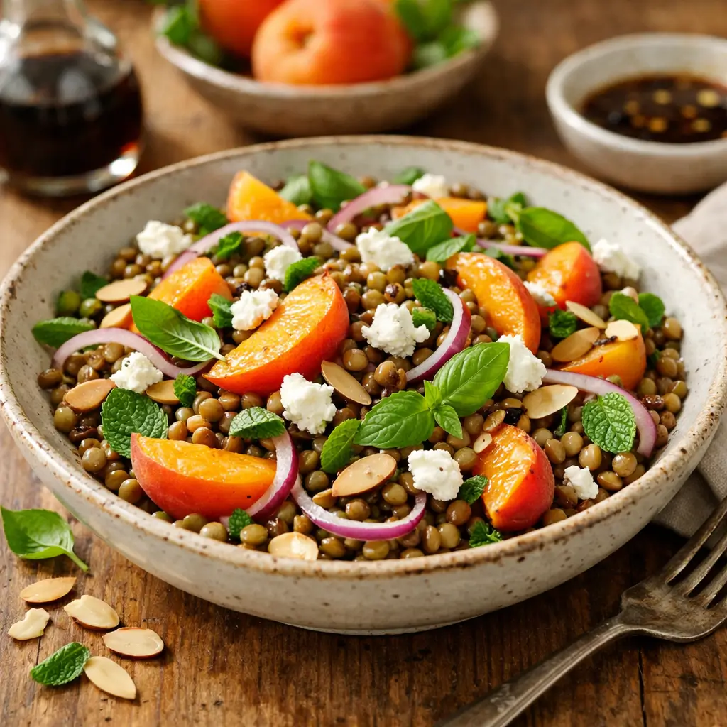 Salade Lentilles Abricots Chèvre