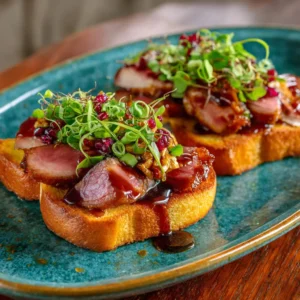 Toast brioché au magret de canard fumé