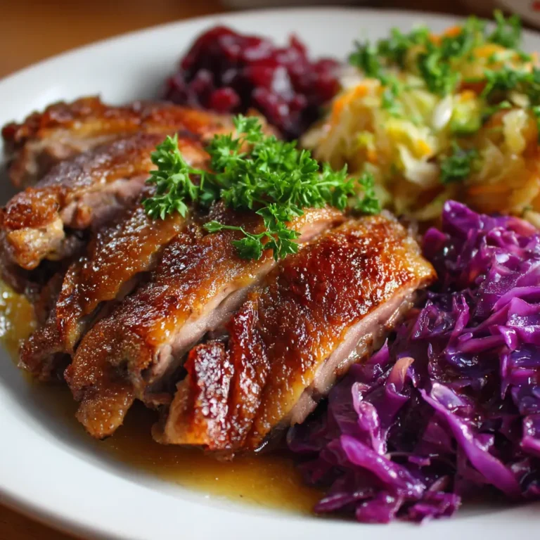 Oie Rôtie à l'Alsacienne (Chou Rouge)