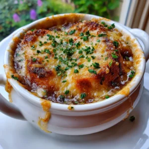 Soupe à l'oignon gratinée (version chic)