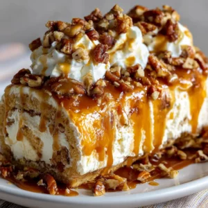 Bûche Glacée Vanille Caramel Pécan