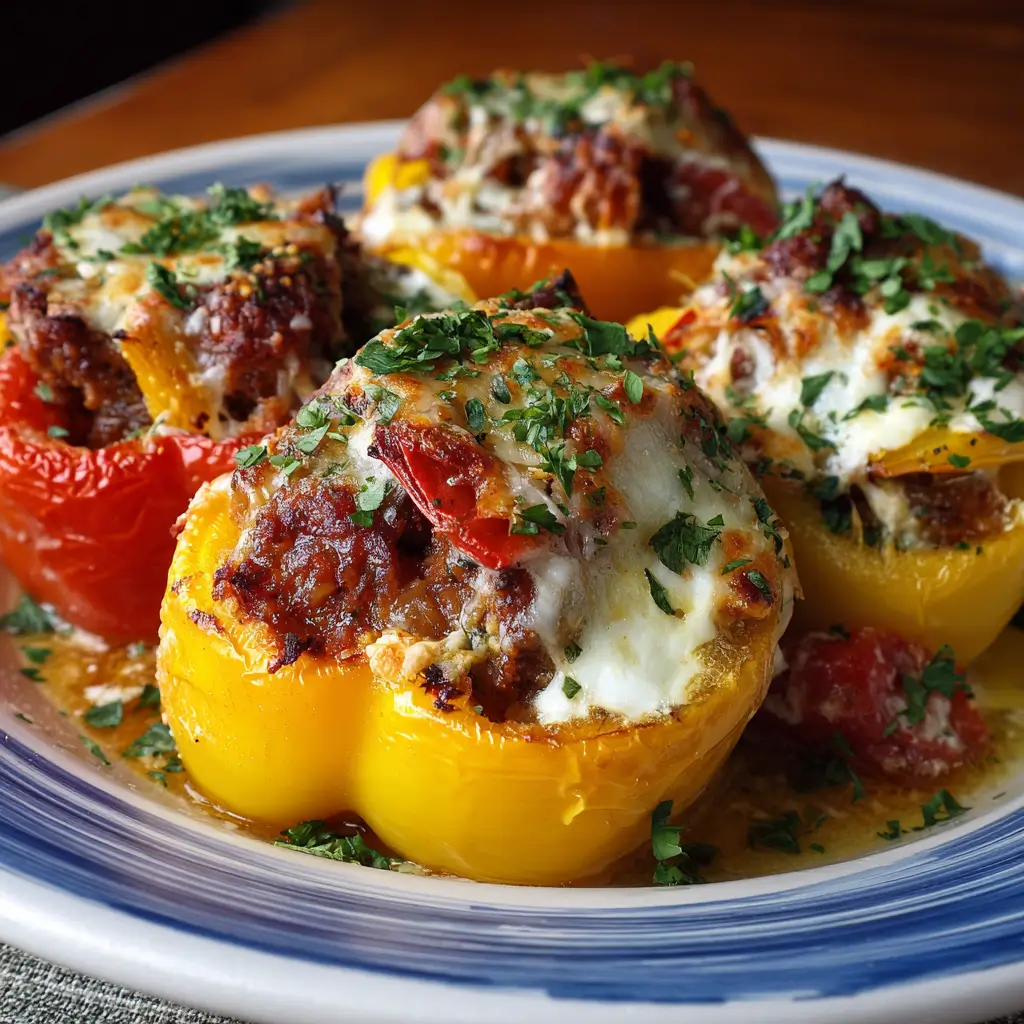 Poivrons farcis maison