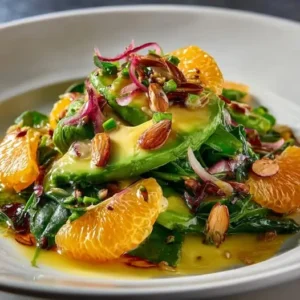 Salade d'Hiver à la Clémentine, Avocat et Amandes