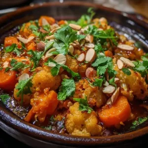 Tajine de Chou-Fleur, Patate Douce et Miel Épicé