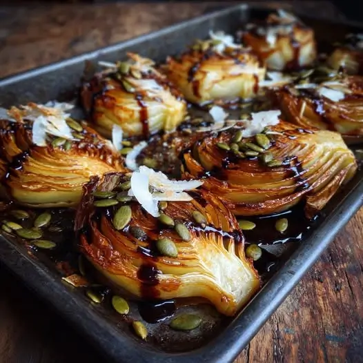 Fenouil Rôti, Glaçage Balsamique et Croquant