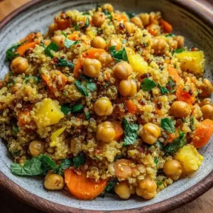Quinoa, Boulgour, Carottes et Pois Chiches