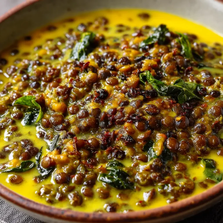 Curry de lentilles vertes au lait de coco