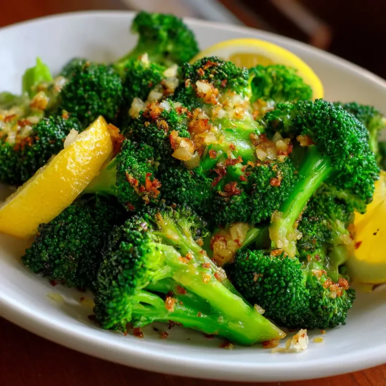 Brocoli sauté à l’ail et citron