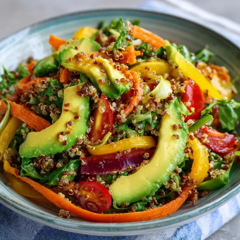 Salade complète quinoa, avocat et légumes