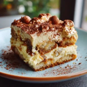 Tiramisu à la poire et crème de marrons