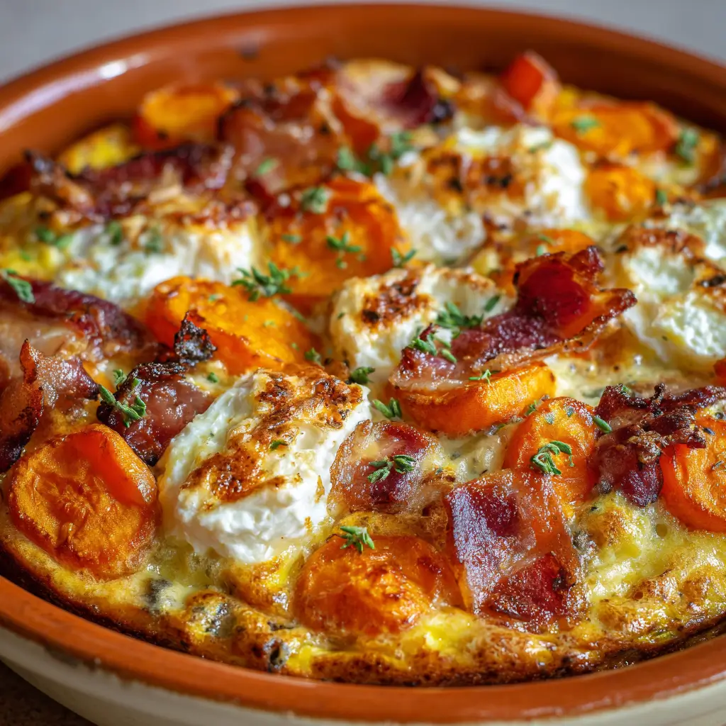 Clafoutis aux Carottes, Bacon et Chèvre