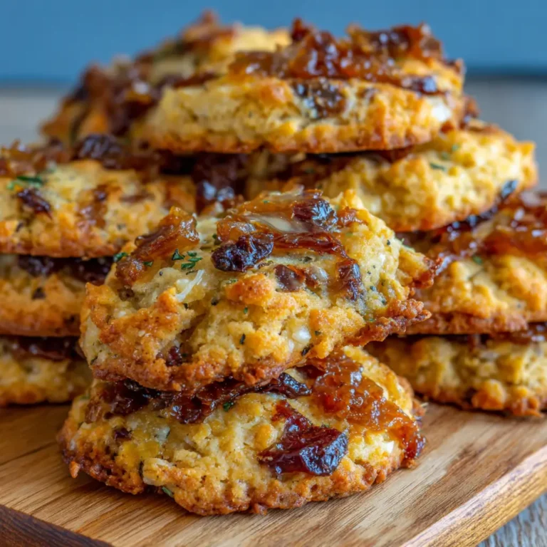 Cookies Salés aux Oignons Caramélisés et Comté