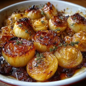 Oignons Rôtis au Miel et Thym