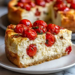 Cheesecake salé au chèvre et tomates cerises