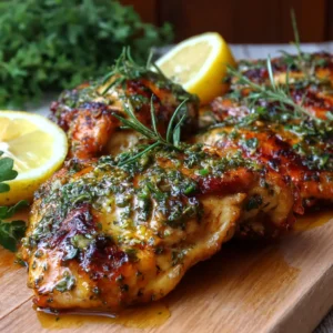 Poulet grillé aux herbes et citron