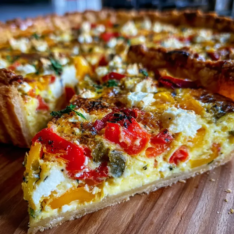 Quiche aux poivrons et feta