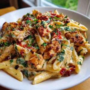 Pâtes crémeuses au poulet