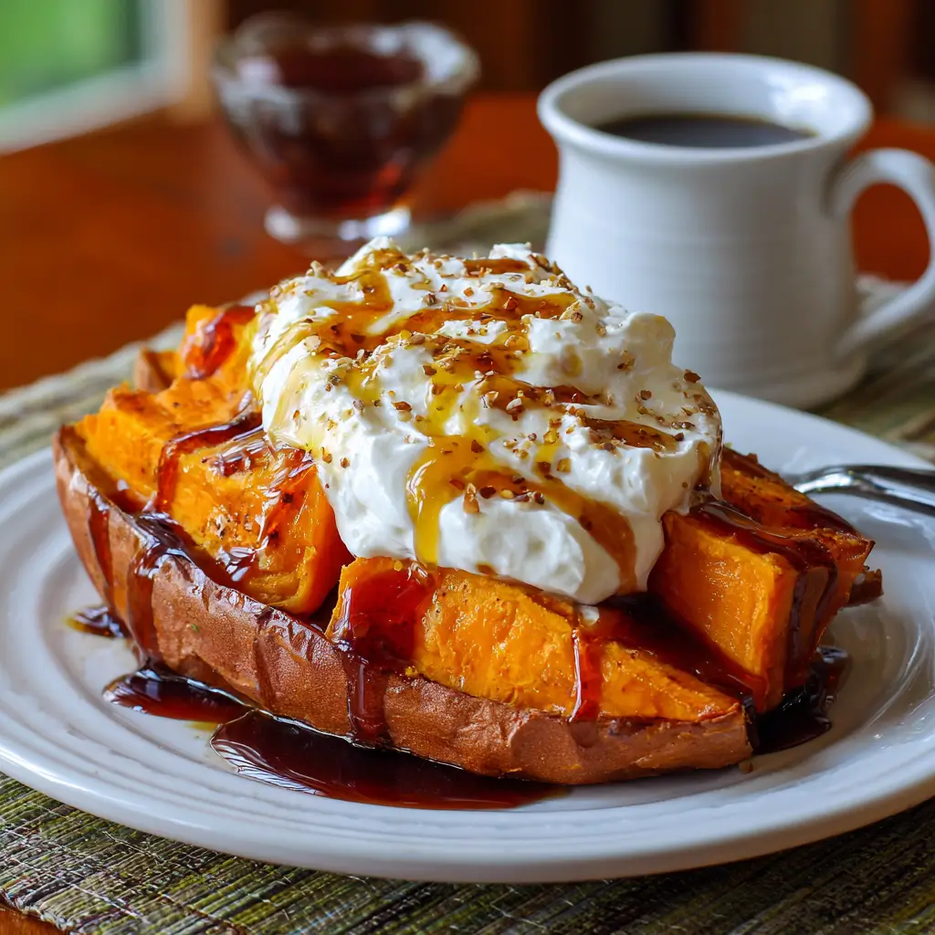Patate Douce Rôtie, Yaourt et Miel