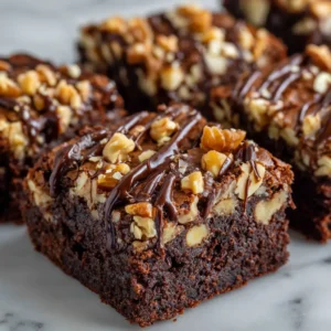 Brownies chocolat noisette