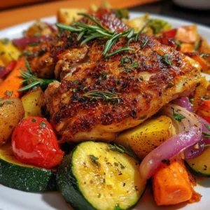 Poulet au Four Rapide avec Légumes