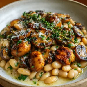 Haricots Blancs et Champignons de Paris