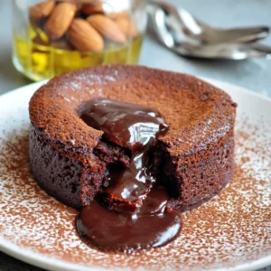 Fondant Chocolat et Amandes (sans gluten ni lactose)