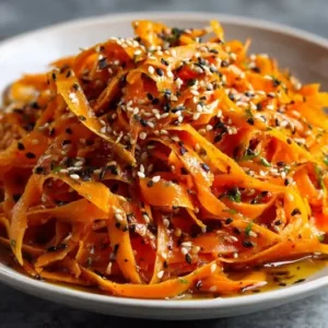 Carottes Asiatiques au Sésame et Gingembre
