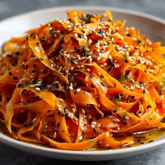 Carottes Asiatiques au Sésame et Gingembre