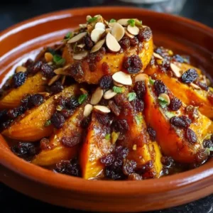 Tajine Patate Douce, Raisins Secs et Amandes