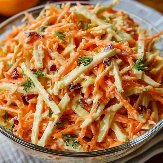 Salade Pommes Croquantes, Carottes et Émulsion Agrumes