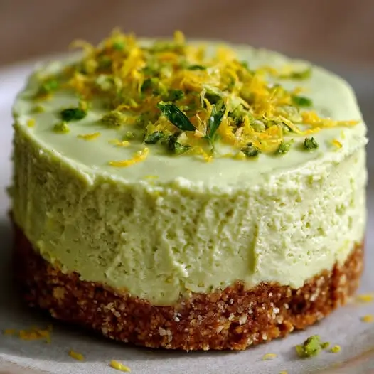 Cheesecake Cru Avocat-Bergamote & Base Topinambour