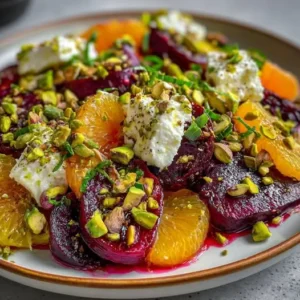 Salade de Betterave Terreuse, Orange et Pistaches