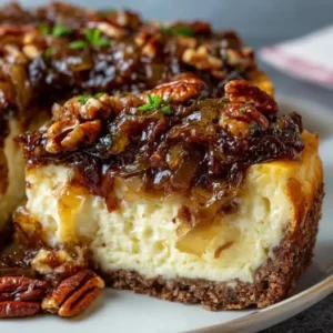 Cheesecake Salé au Comté et Oignons Confits