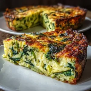 Quiche Fondante Poireaux-Épinards sans pâte