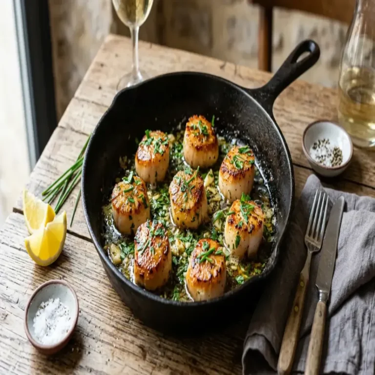 Coquilles Saint-Jacques au Beurre d'Ail et Persil