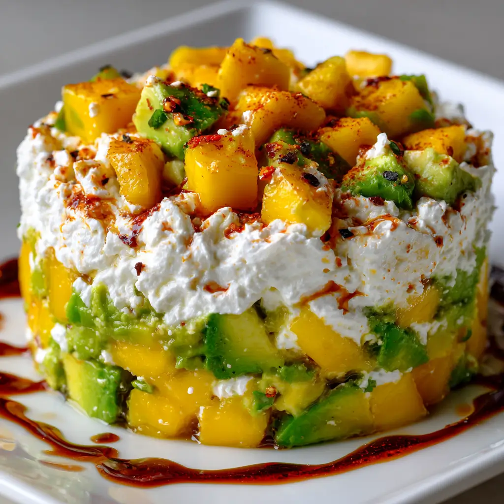 Tartare d'Avocat, Mangue et Stracciatella Fondante