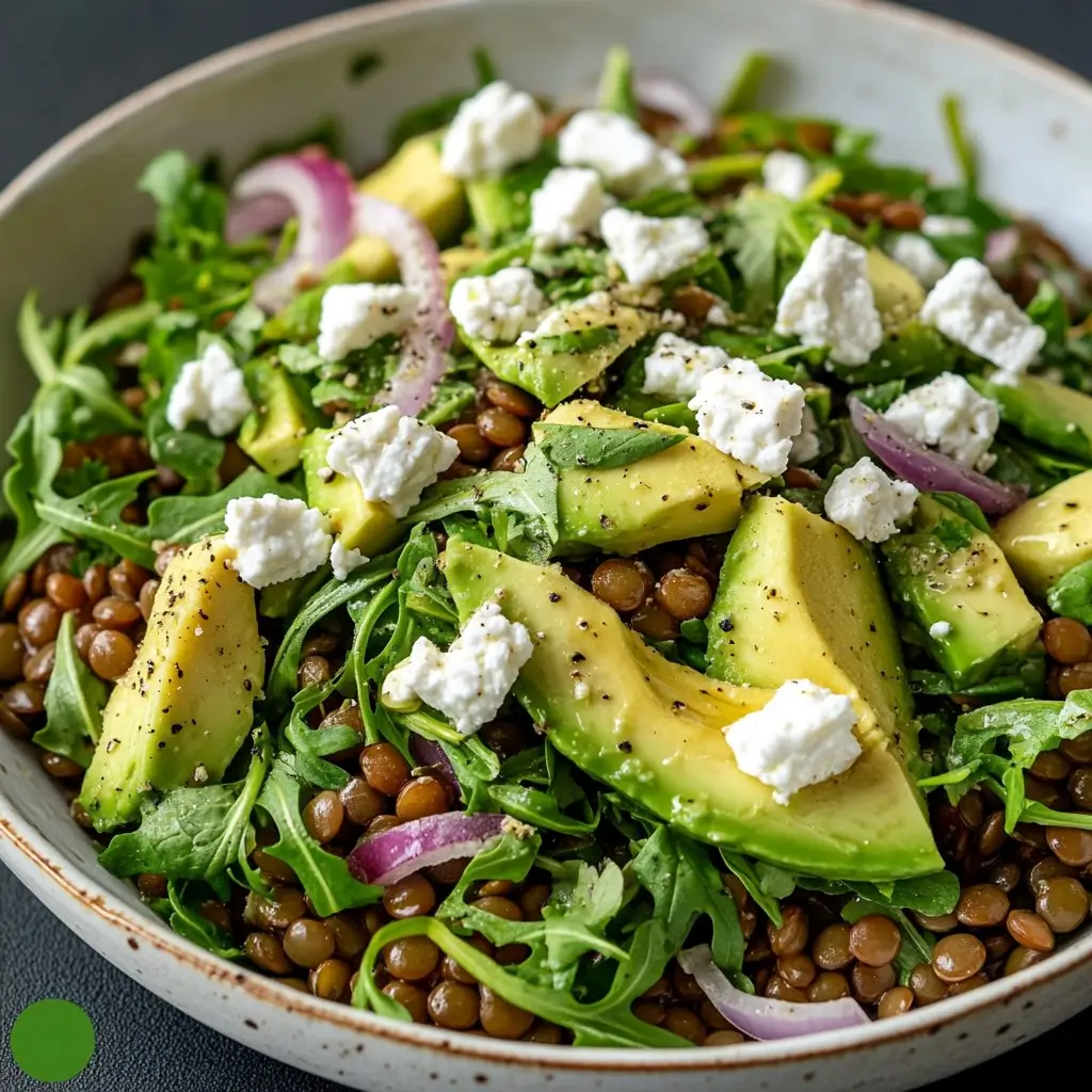 Salade de Lentilles Vertes et Avocat