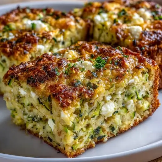 Le Cake Croustillant aux Courgettes et Feta