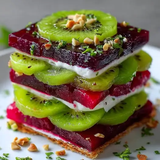 Mille-feuille Betterave et Kiwi