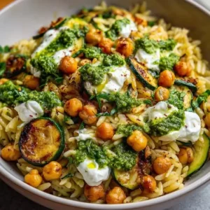 Orzo aux Courgettes et Crème de Feta