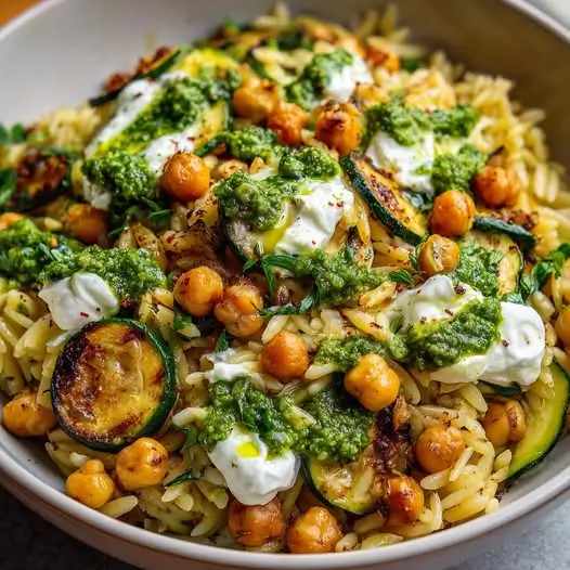 Orzo aux Courgettes et Crème de Feta
