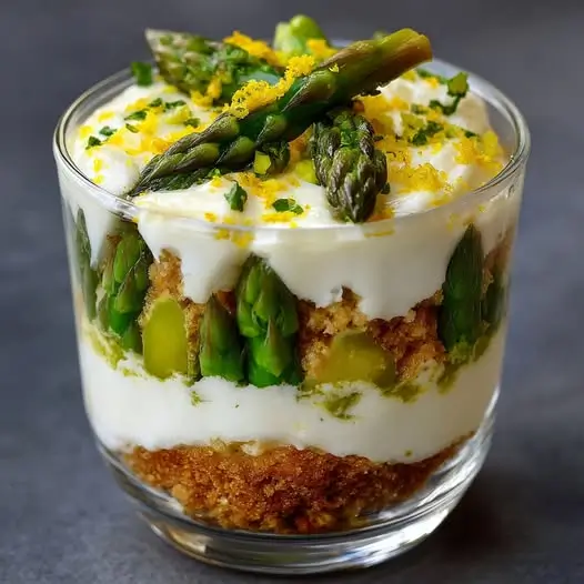 Tiramisu Salé Asperges, Citron et Feta