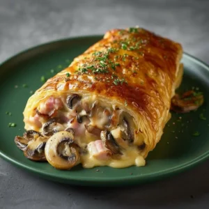 Feuilleté aux Champignons et Jambon