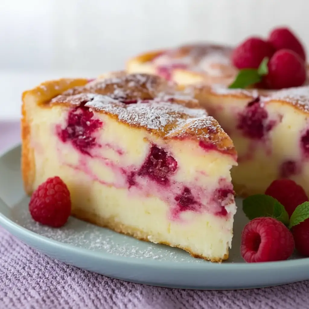Gâteau Magique à la Framboise et Infusion Vanille