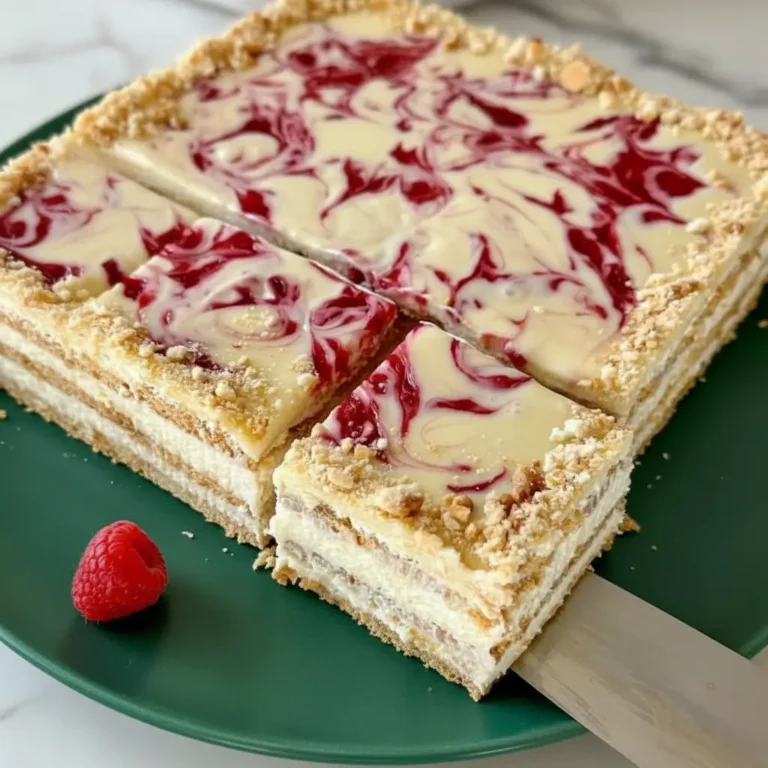 Lasagne Sucrée Chocolat Blanc et Framboise