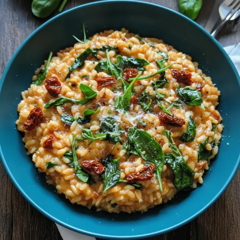 Risotto Tomates Séchées et Épinards